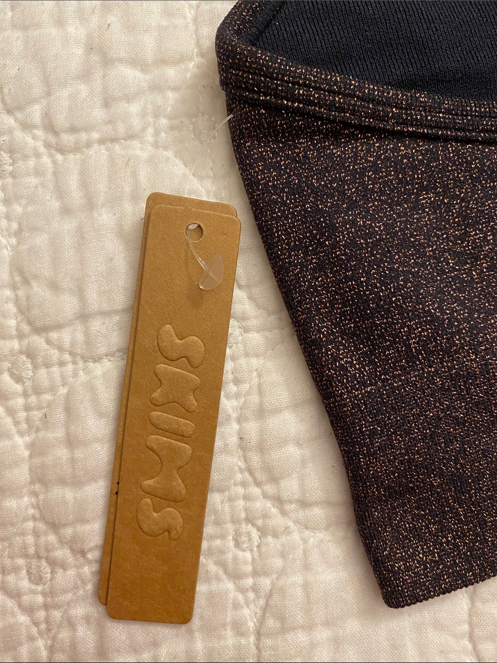 SKIMS Shimmery Bralette in Dark Brown - Picture 6 of 7